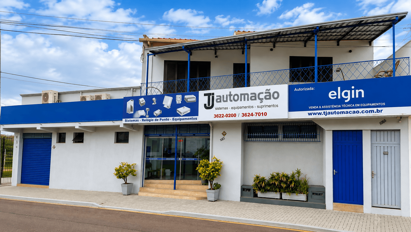 Fachada da loja TJ Automação em Jaú/SP